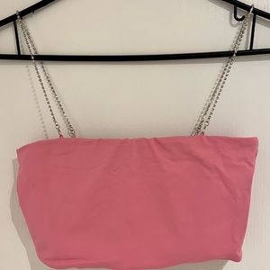 Garage Rhinestone Strap Top